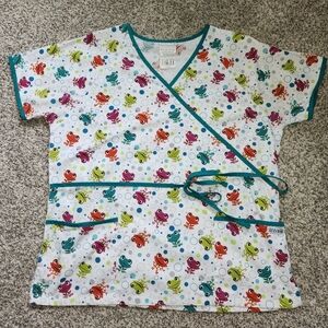 Uniform Advantage Little Frogs Scrubs, Sz. L